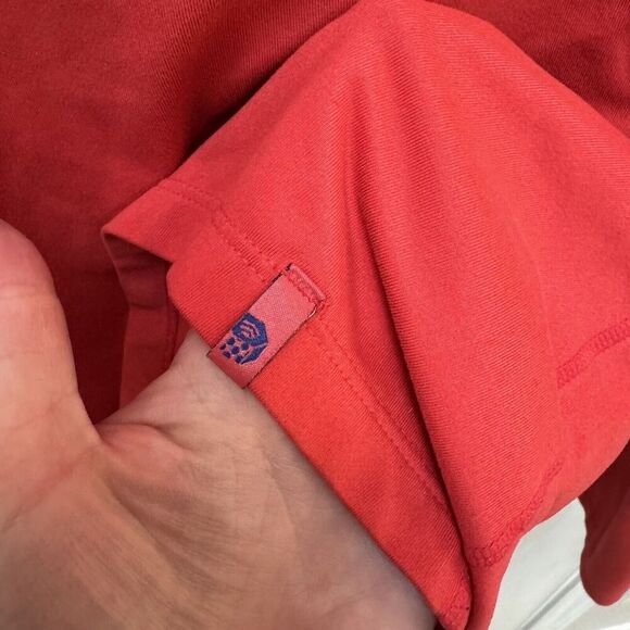 Mountain Hardwear 1/4 Zip Top Womens Large Fitted Red Lightweight Mock Neck Gorp - Picture 6 of 7